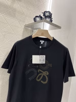Loewe 2025 New Embroidered Beaded Gold Powder T-Shirt - Image 4