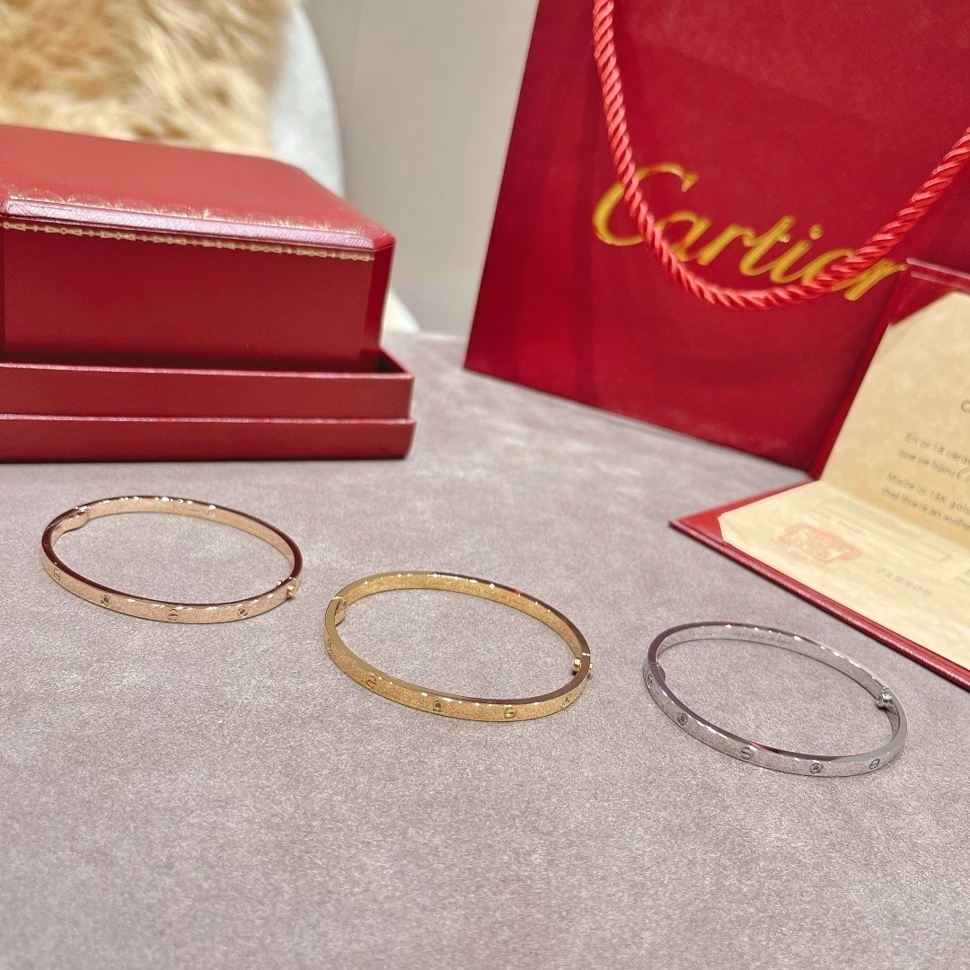 3 Cartier Purchasing Agent-level High Customization® Classic Narrow Six-Diamond 𝐋𝐨𝐯𝐞 Bracelet - Image 1