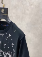 LV 2022 Summer Monogram Small Letter Pattern Printed Short-Sleeve Pure Cotton Couple T-Shirt (Unisex) - Image 8