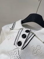 LV White Clover Polo Short-Sleeve Dress - Image 8