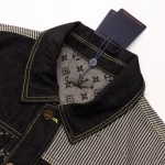LV Deconstructed Patchwork Monogram All-Over Print Utility Denim Jacket - Image 8