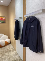 LV Hooded Trench Coat Black Jacket - Image 8