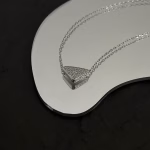 𝐏𝐑𝐀𝐃𝐀 Triangle Logo Necklace - Image 2
