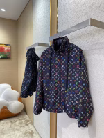 LV Louis Vuitton Colorful Printed Hooded Jacket - Image 6