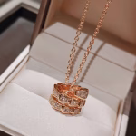 Serpenti Viper Collection Full Diamond Snake Bone Necklace - Image 5