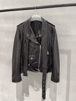 Alexander McQueen Waxed Sheepskin Biker Jacket - Image 2