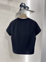 Alexander Wang 2025 Spring/Summer New Arrival T-shirt with Rhinestone and Beaded Logo - Image 4