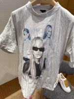 BALENCIAGA Pleated Portrait Print Short-Sleeve T-Shirt - Image 6