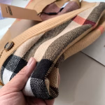 Burberry 2023 Classic Evergreen Checked Long-Sleeve Sweater Coat - Image 10