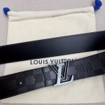 LV Men's Cowhide Embossed Belt