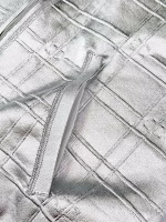 Chanel 2025 Early Spring Silver Embossed Double C Pure Cotton Jacket - Image 5