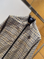 DIOR Checkered Stand-Collar Embroidered Long-Sleeve Coat - Image 5