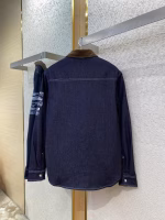 DIOR Logo Embroidered Corduroy Collar Denim Set - Image 5