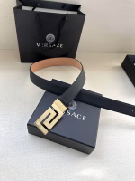 VERSACE 3.5cm Greek Key Double-Sided Belt - Image 10