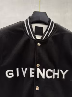 Givenchy Classic Patchwork Baseball Jacket with Leather Sleeves - Image 9