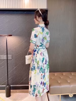 Gucci 2022 Summer Printed Pleated Dress - Image 10