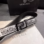 VERSACE 4.0cm Saffiano Leather Belt - Image 10