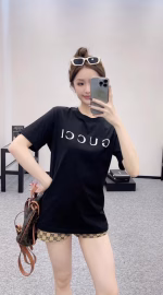 Gucci 2025 Early Spring New Crew Neck Printed Short-Sleeve T-Shirt - Image 9