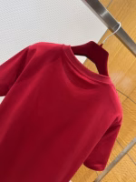 GUCCI Ancla Red Embellished Printed Knitted Cotton T-Shirt - Image 10