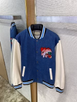 GUCCI Denim Cherry Baseball Jacket - Image 7