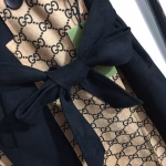 Gucci's new printed color-block suede coat with a fitted waist, lapel collar and long sleeves (trench coat style) - Image 10