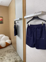 GVC Givenchy Denim Linen Embroidered Shorts - Image 10