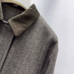 LOEWE 2025 Early Spring New Gray Series Premium Herringbone Casual Jacket Coat - Image 10