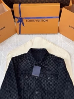 Louis Vuitton 2025 Early Spring New Flocked Mosaic Denim Jacket - Image 5