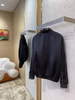 Louis Vuitton Rhinestone-Embroidered Baseball Jacket Coat - Image 5