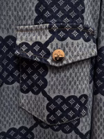 LV Positioning Jacquard All-Over Print Classic Checkerboard Letter Pattern Loose-Fit Couple Jacket - Image 8