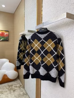LV Louis Vuitton Square Letter Contrast Color Sweater Pullover - Image 9