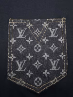 LV Louis Vuitton Metal Chain Pocket Embossed Short-Sleeve [Women's Style] - Image 2