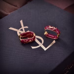 YSL Saint Laurent Letter Earrings, Original Brass Material - Image 7