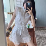 2022 New LV Louis Vuitton Ruffled Sleeveless Jumpsuit