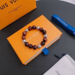 LV Louis Vuitton🇷🇼 Multi-element Tiger's Eye Stone Thai Silver Style Bracelet - Image 5