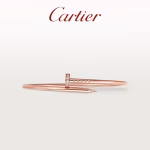 Cartier Juste un Clou Collection Rose Gold and Yellow Gold Diamond-Embedded Narrow Bangle