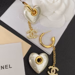 Chanel vintage letter earrings