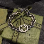 Sterling Silver Interlocking Double G Thick Bracelet, Valentine's Day Bestselling Bracelet - Image 6