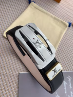 LV Louis Vuitton Automatic Buckle Men's Belt - Image 10