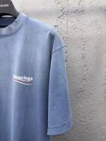 Balenciaga Washed Cola Wave Letter Printed Short-Sleeve T-Shirt - Image 2