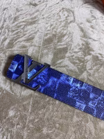 LV Men's Blue Leather Belt - Image 8