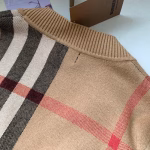 Burberry 2023 Classic Evergreen Checked Long-Sleeve Sweater Coat - Image 2