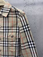 BURBERRY Checkered Button Jacket Coat - Image 6