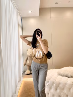 Burberry Deer Pattern Wool Knitted Short-Sleeve Top - Image 2