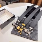 Philipp Plein Spring/Summer Men's Belt with Skull Design