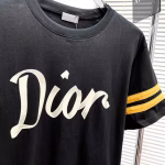 Dior 2022 new spliced ribbon logo couple's casual short-sleeve T-shirt - Image 2