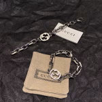 Sterling Silver Interlocking Double G Thick Bracelet, Valentine's Day Bestselling Bracelet - Image 7