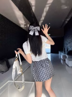 Dior Monogram collection side-slit high couture jacquard skort - Image 2