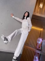 Dior new Monogram logo burnout sheer turtleneck long-sleeve mesh base layer top - Image 2