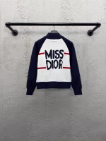 DIOR Letter Zipper Knitted Cardigan - Image 2